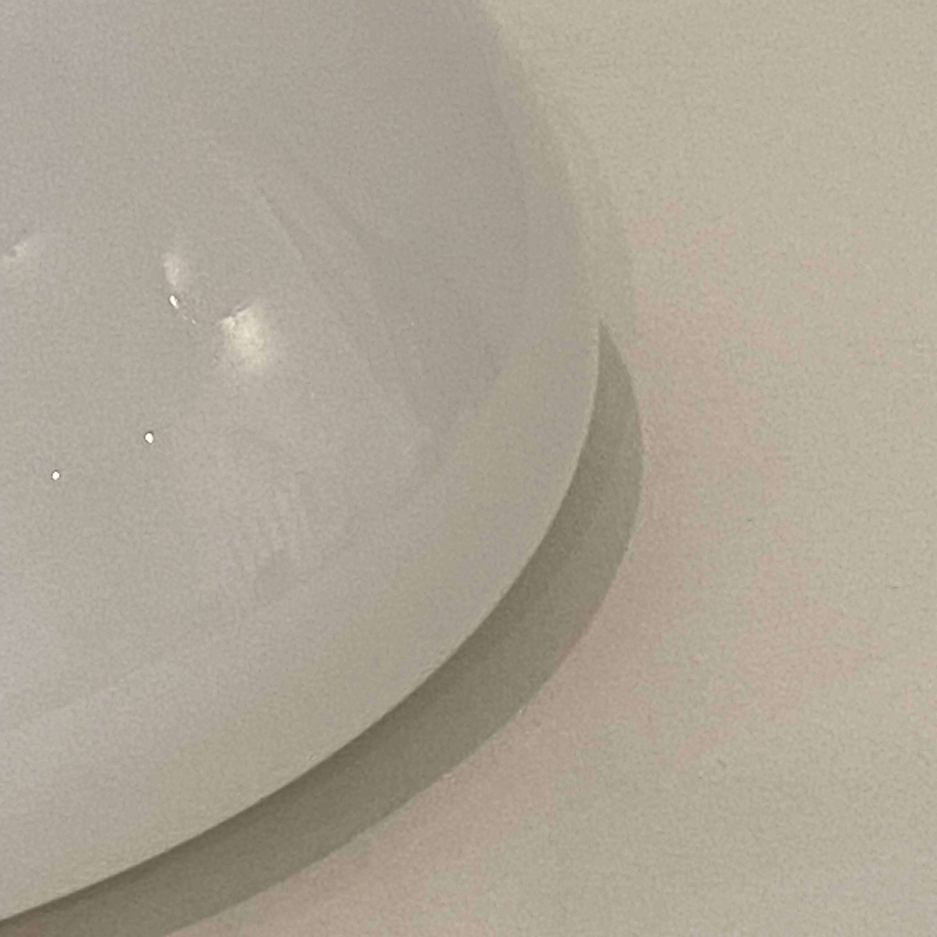 Wall light ceiling light half moon spherical 25 cm white opaline glass
