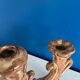 Vintage brown ceramic rustic style candlestick - vintage candle holder