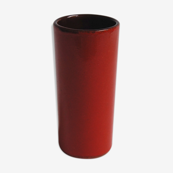 Vase rouleau rouge vintage