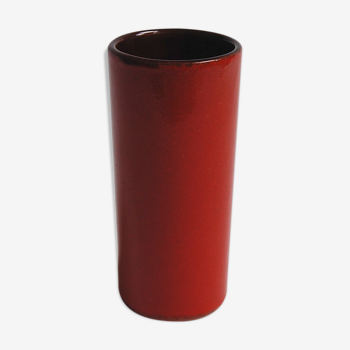 Vintage red roll vase