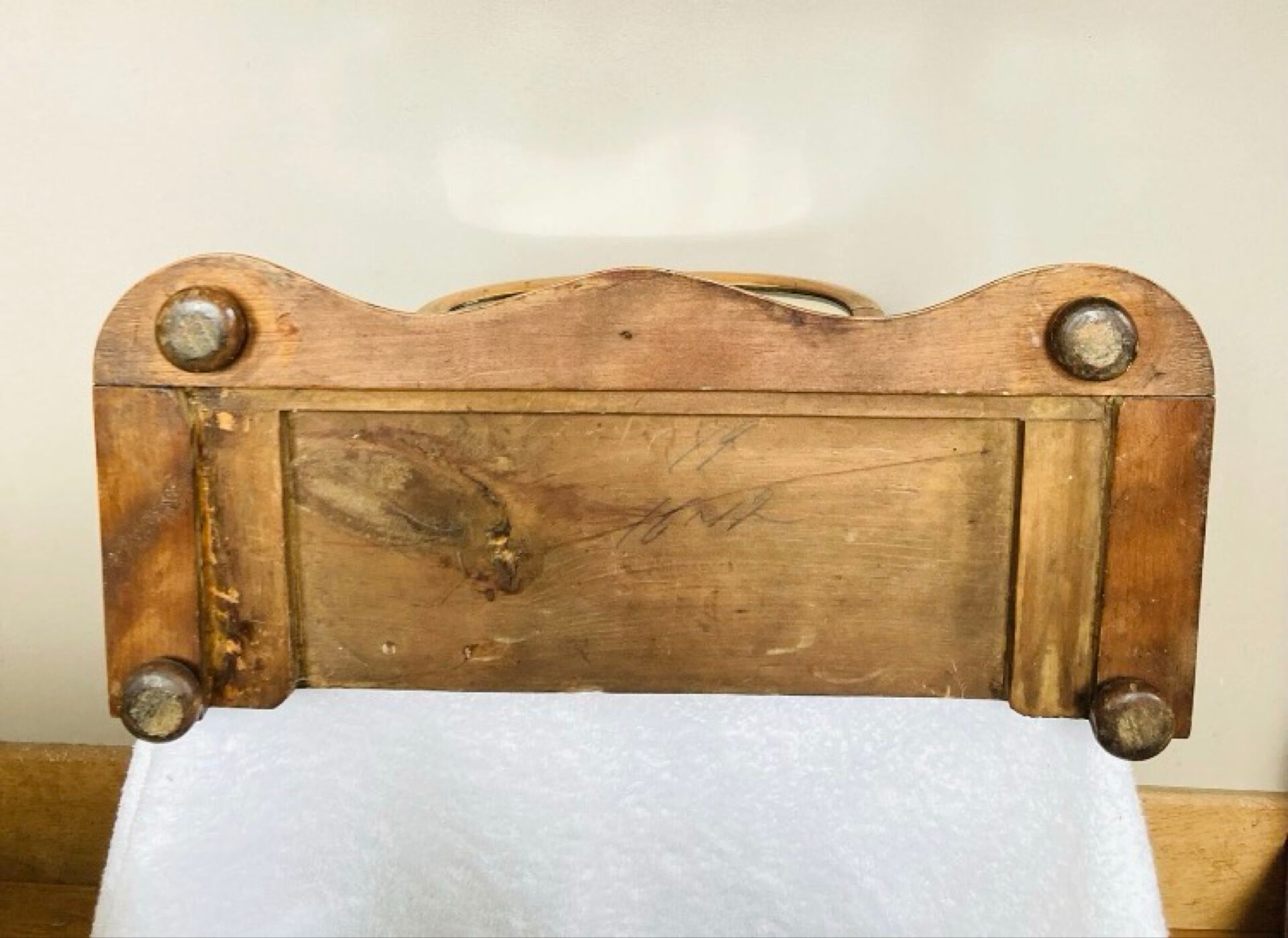 Coiffeuse de table barbière psyché Louis Philippe en noyer époque XIXe