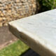 Rectangular bistro table in marble and cast iron