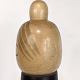 Kokeshi doll plum blossom by master Sato Suigai (Japan 1920 - ?)