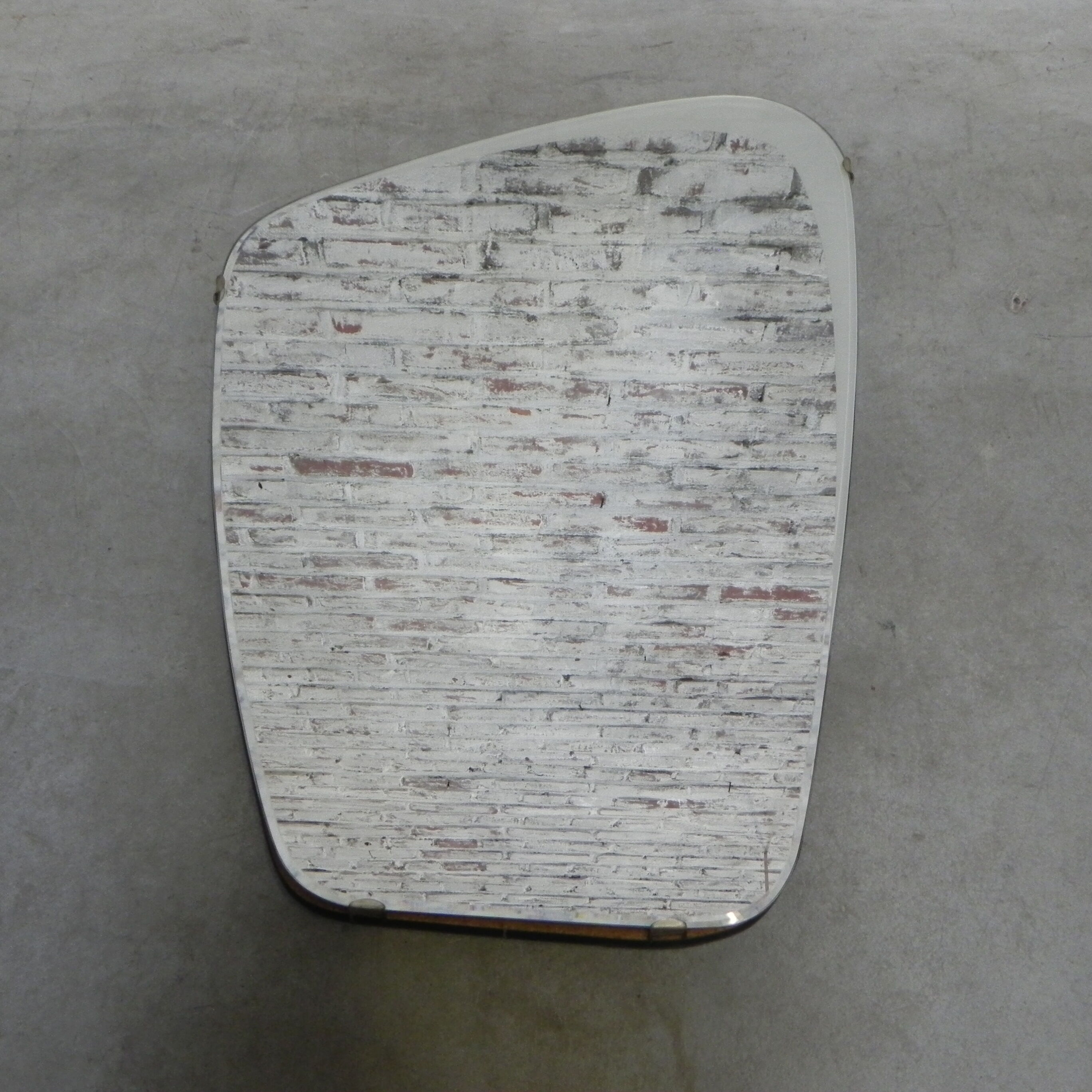 Vintage mirror from barber shop - 92x61cm