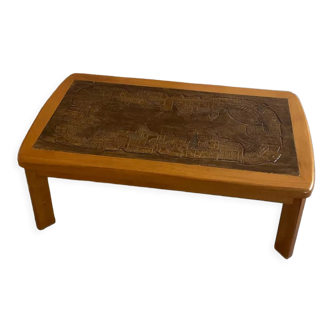 Coffee table wood and ceramic Alain Guyot