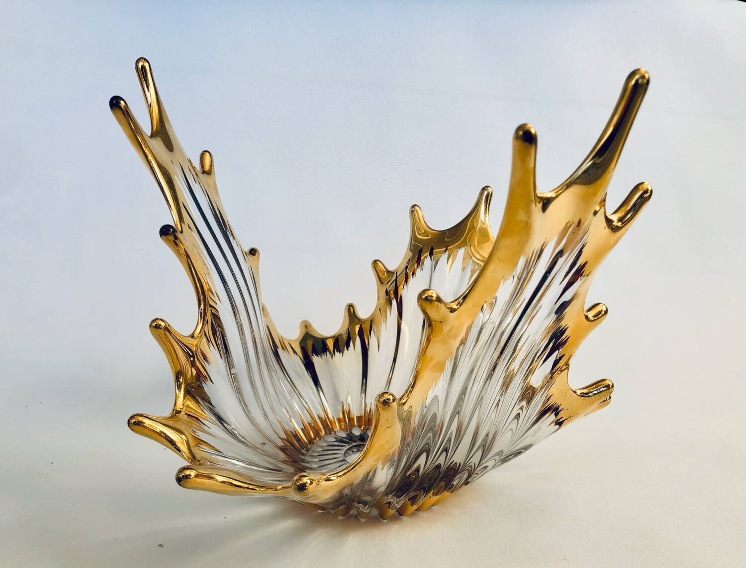 Bayel crystal bowl and gilding, 1950-60