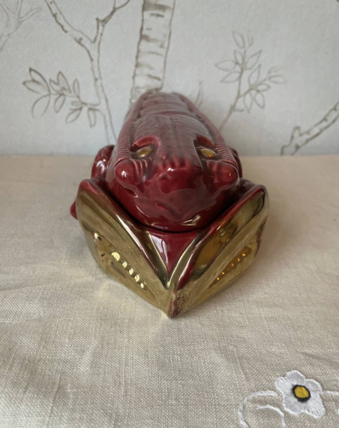 Terrine homard rouge et doré Michel Caugant