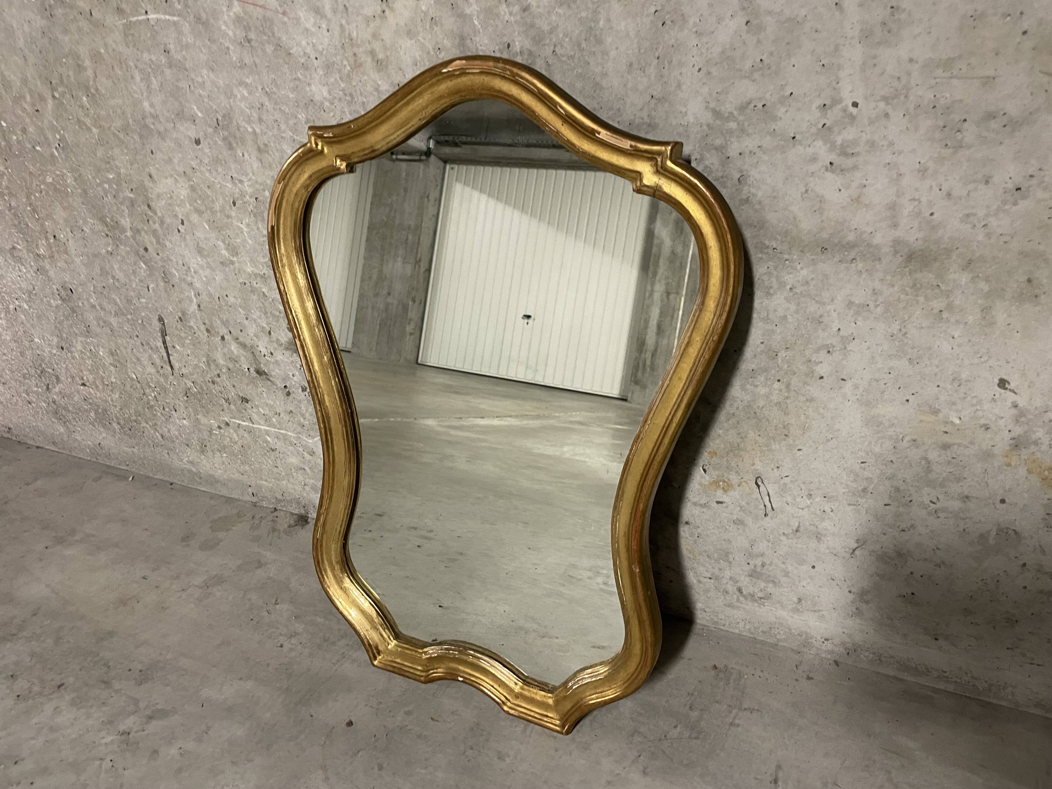 Old gold mirror