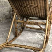 Rocking chair in rattan and wicker very 1900s