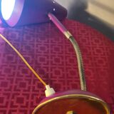 1960s fuchsia flexible desk lamp ok, 30x23 very pretty