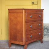 Wooden chest of drawers with 3 drawers, storage furniture, antique furniture, Art Deco.