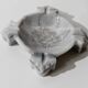 Vintage Mexican marble ashtray from the 1970s, engraved Aztec pattern.