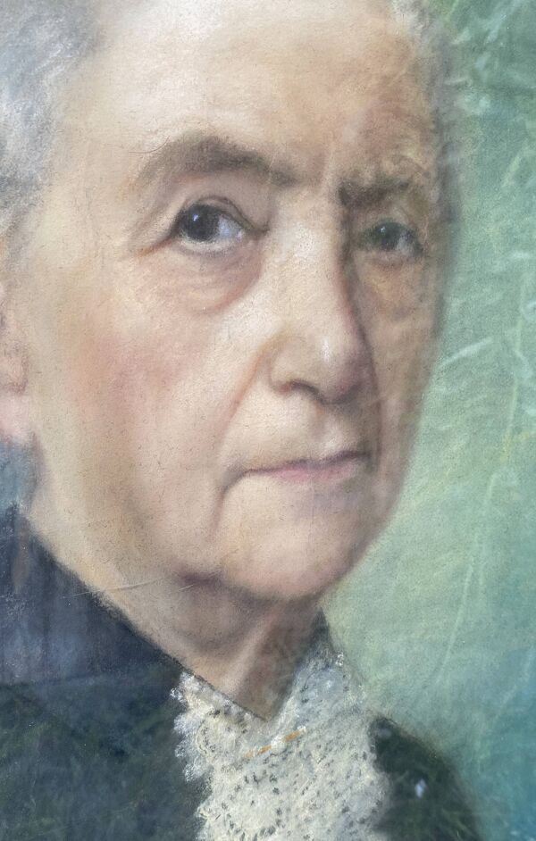 Portrait pastel encadré