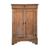 Grande armoire lingère vintage, meuble buffet parisien ancien, penderie