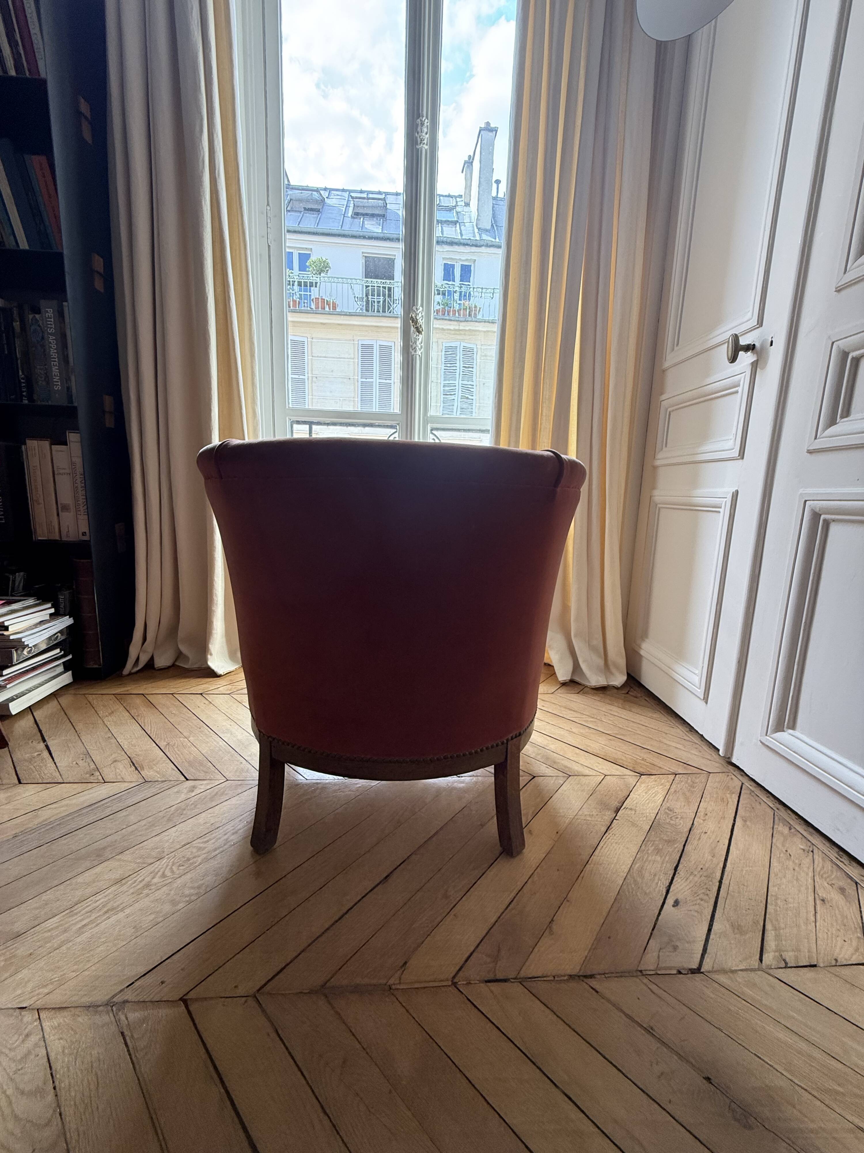 Paire de fauteuils tonneau