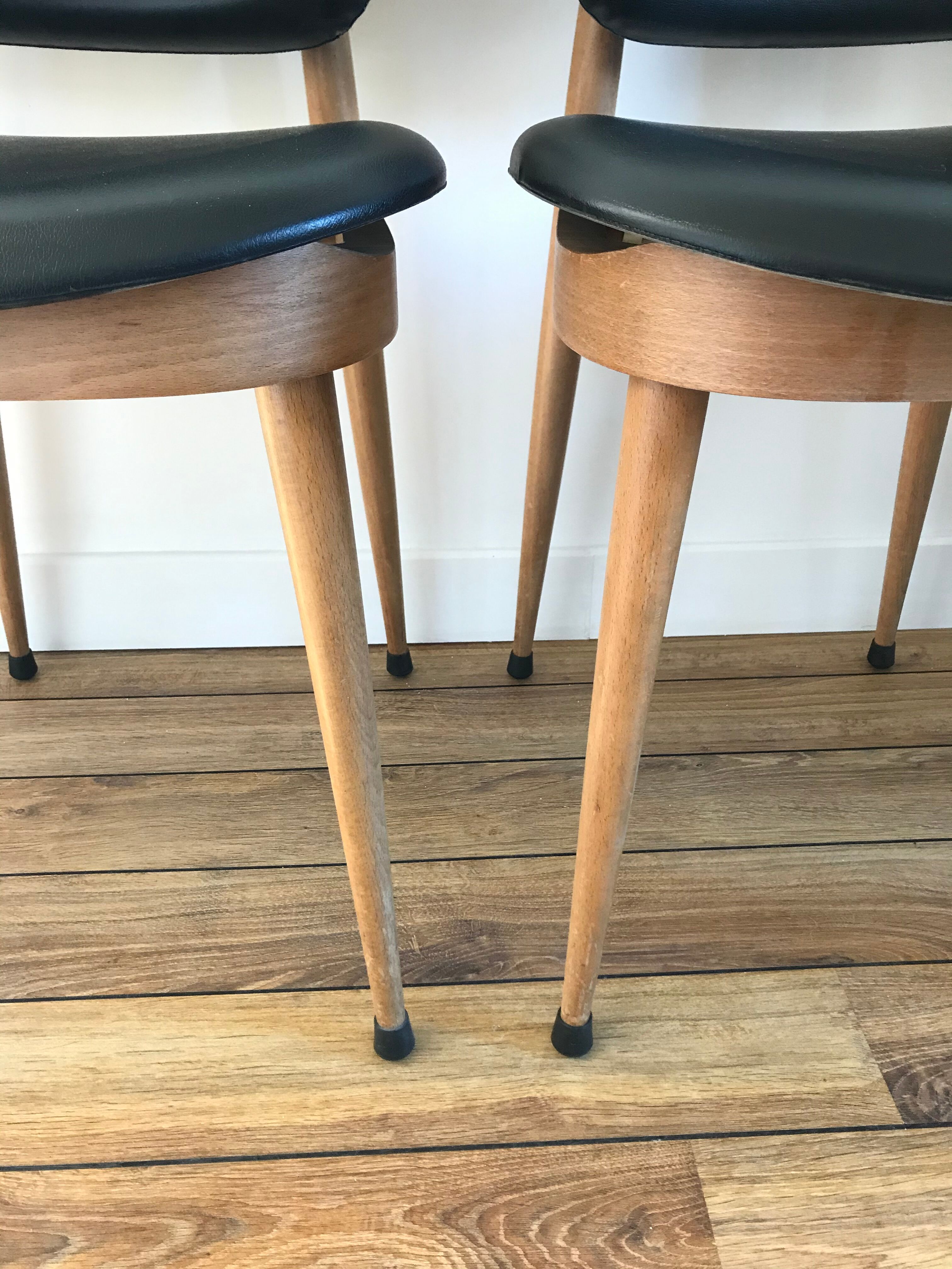 Lot of 6 chairs Baumann model pegasus