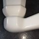 Old white porcelain wall art deco bathroom 1920 tulip porcelain