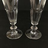 2 champagne flutes Baccarat Saint Louis model Caton