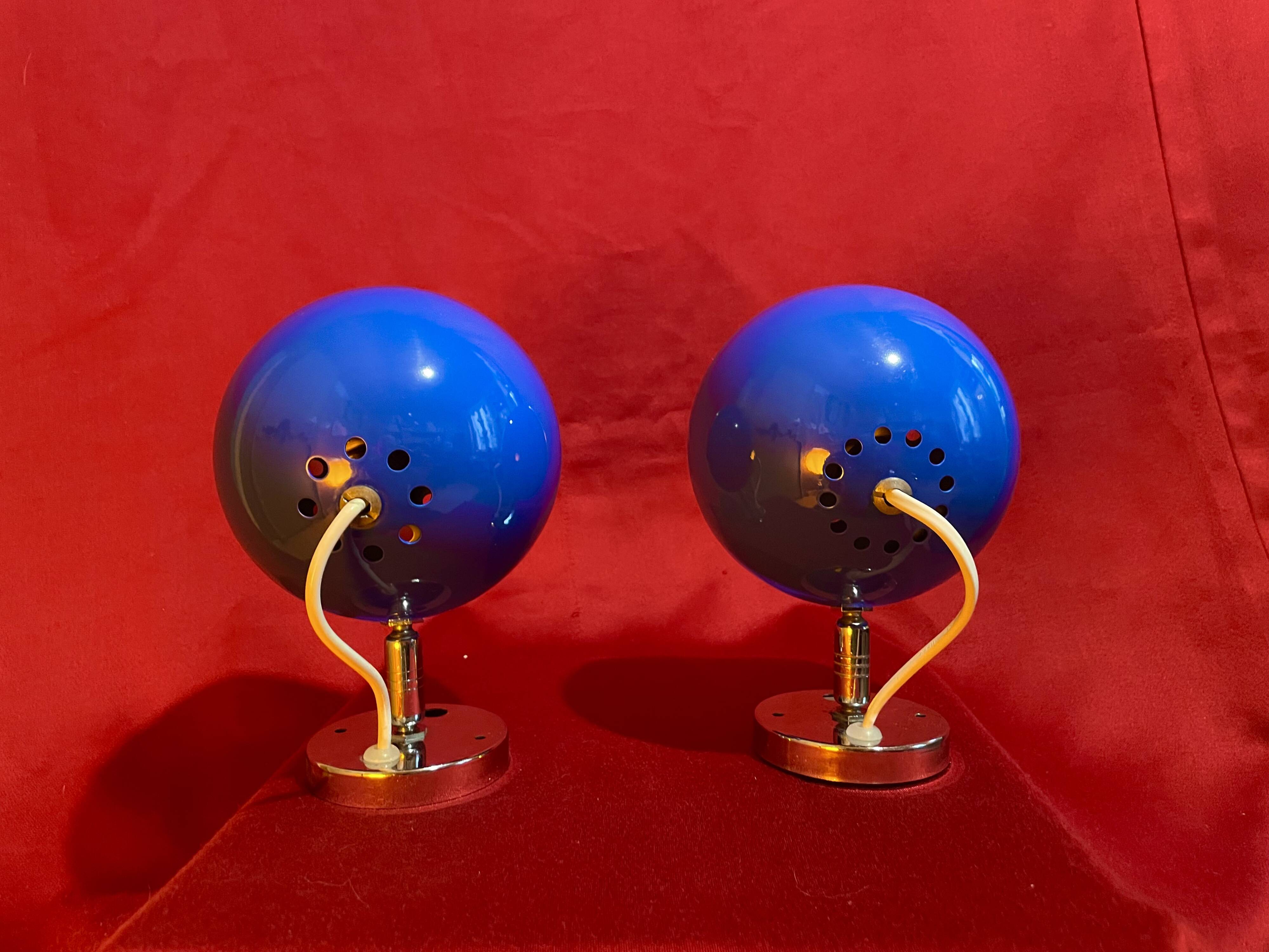 Lot of vintage lamps/wall lights, Eye-Ball, Space Age, from the 70s