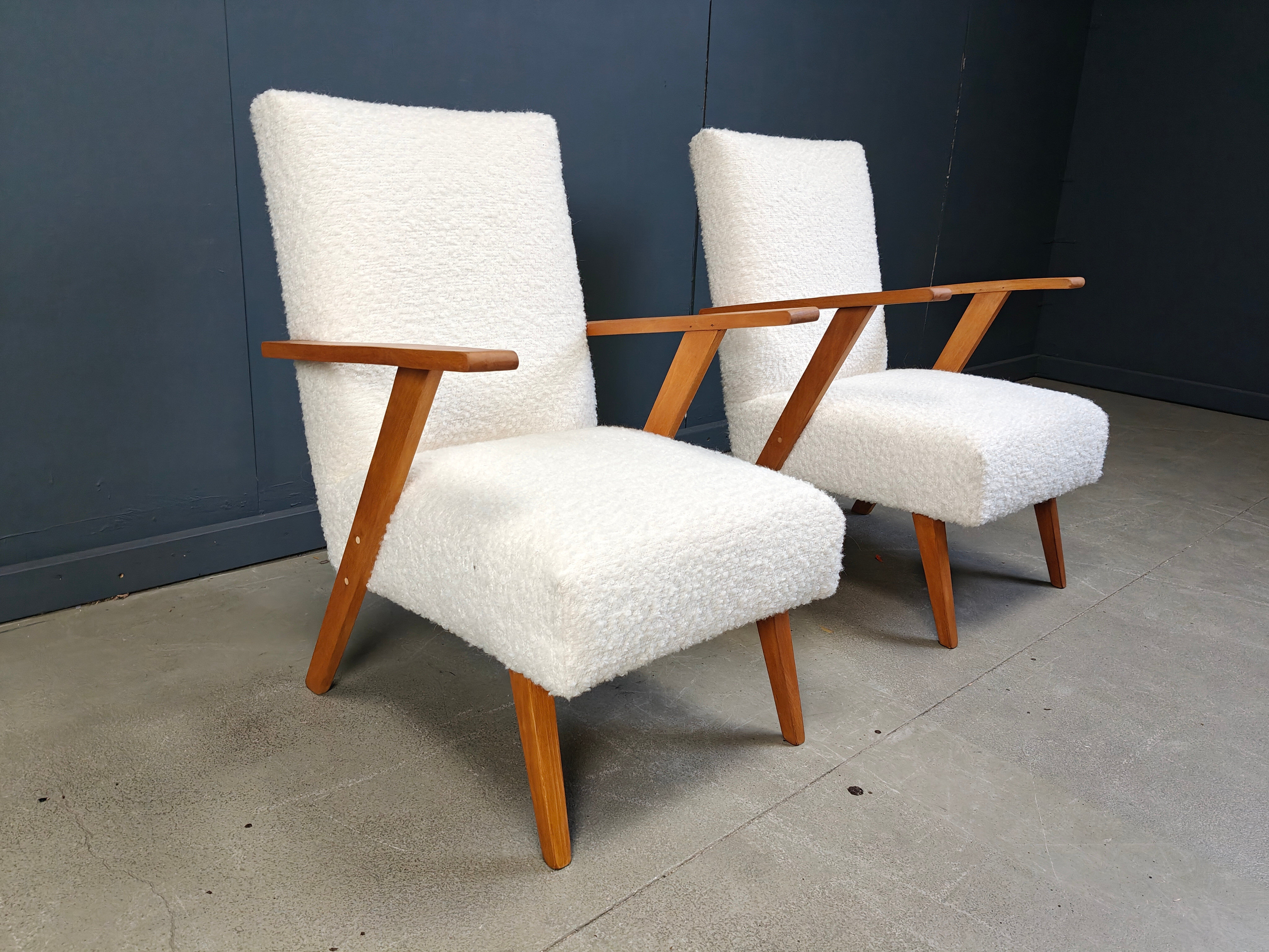 Pair of mid-century Dutch armchairs, 1960s