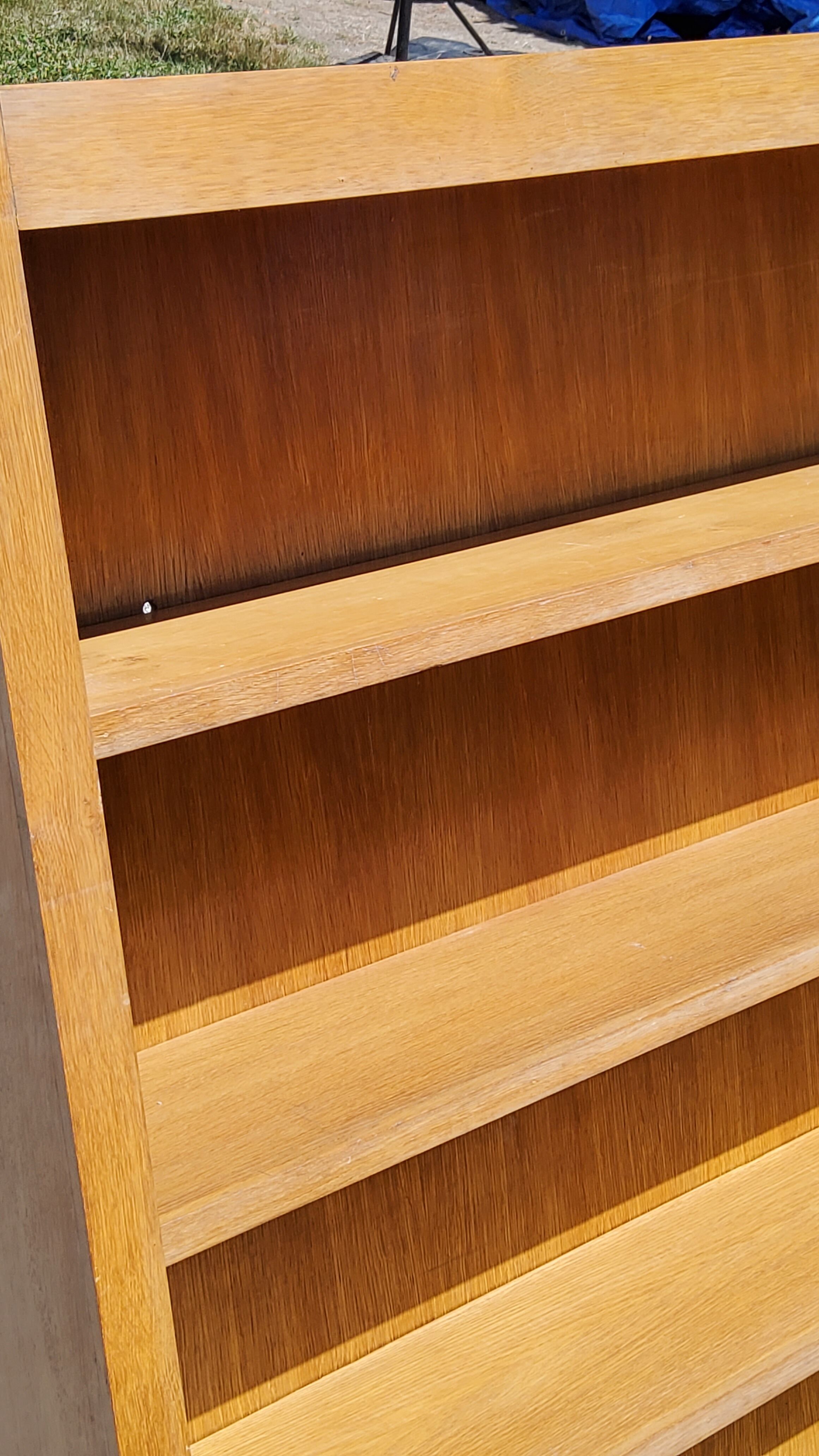 Wall shelf from the 50s in solid blond oak