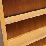 Wall shelf from the 50s in solid blond oak