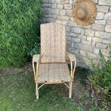 Rattan chaise longue