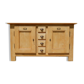 Superb antique low sideboard / side unit / industrial furniture in solid ash.