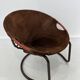 Fauteuil boule vintage en daim par Lusch & Co., 1970s