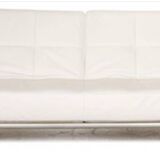 Smala Cinna white leather sofa by Pascal Mourgue