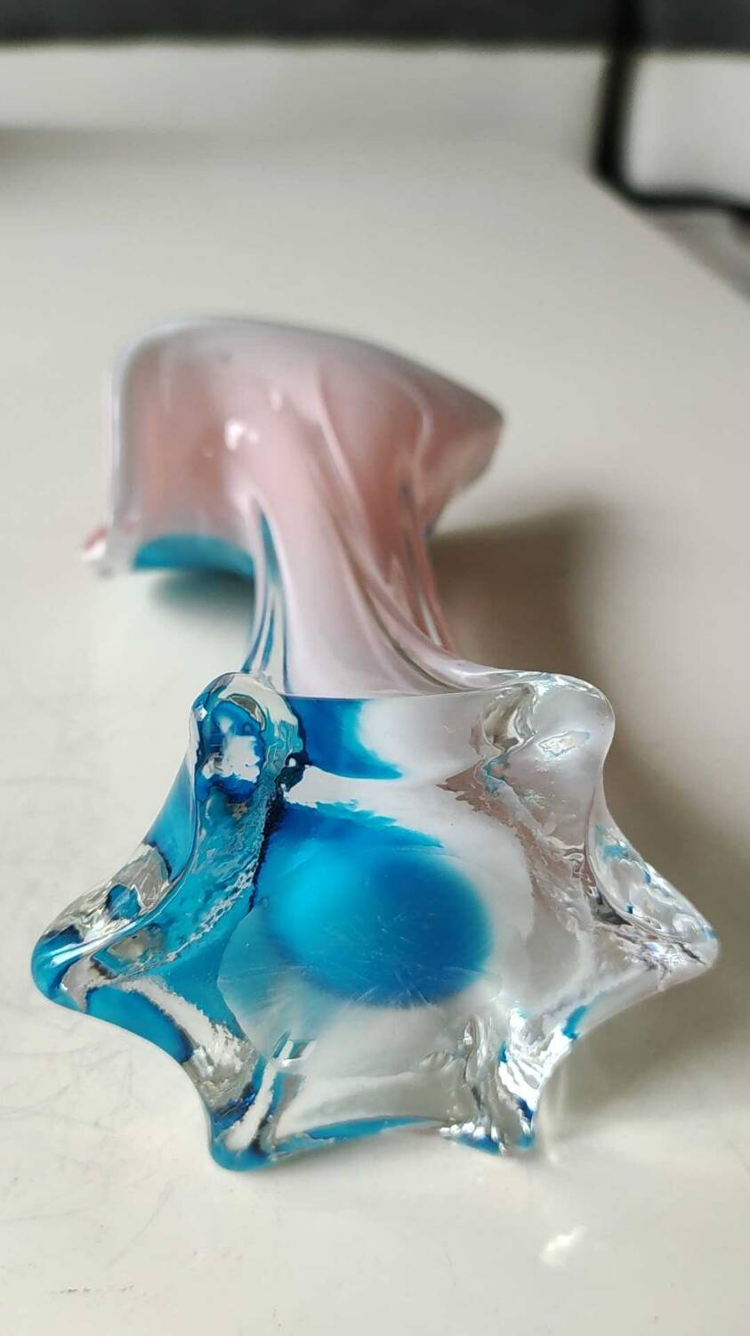 Arum Flower/Jack in the Pulpit Vase. Made of Murano blown glass. Height 20 cm