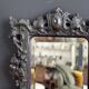 Petit miroir Napoléon III en gutta percha à décor de vigne, XIXe siècle