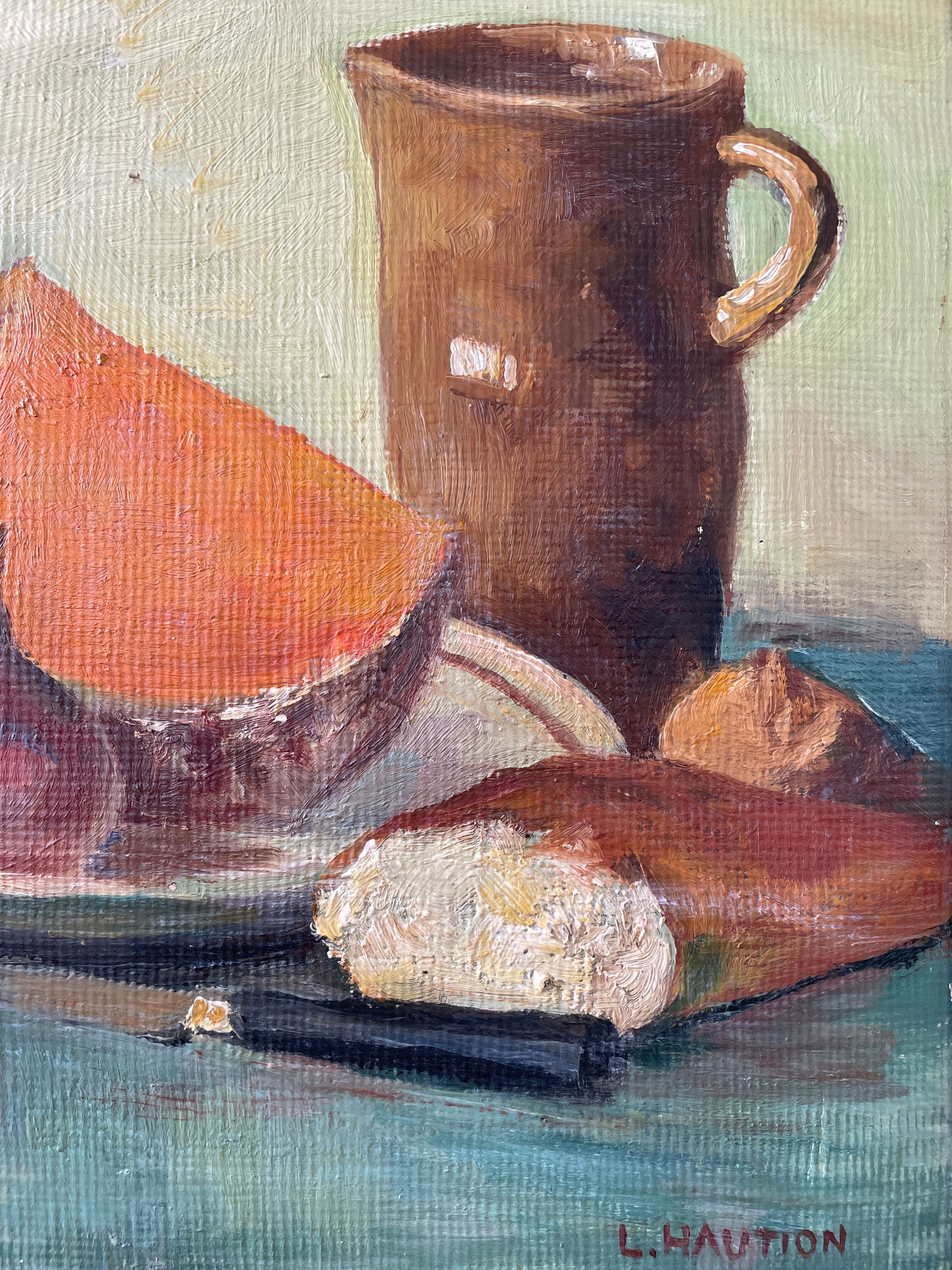 Oil on Isorel, still life