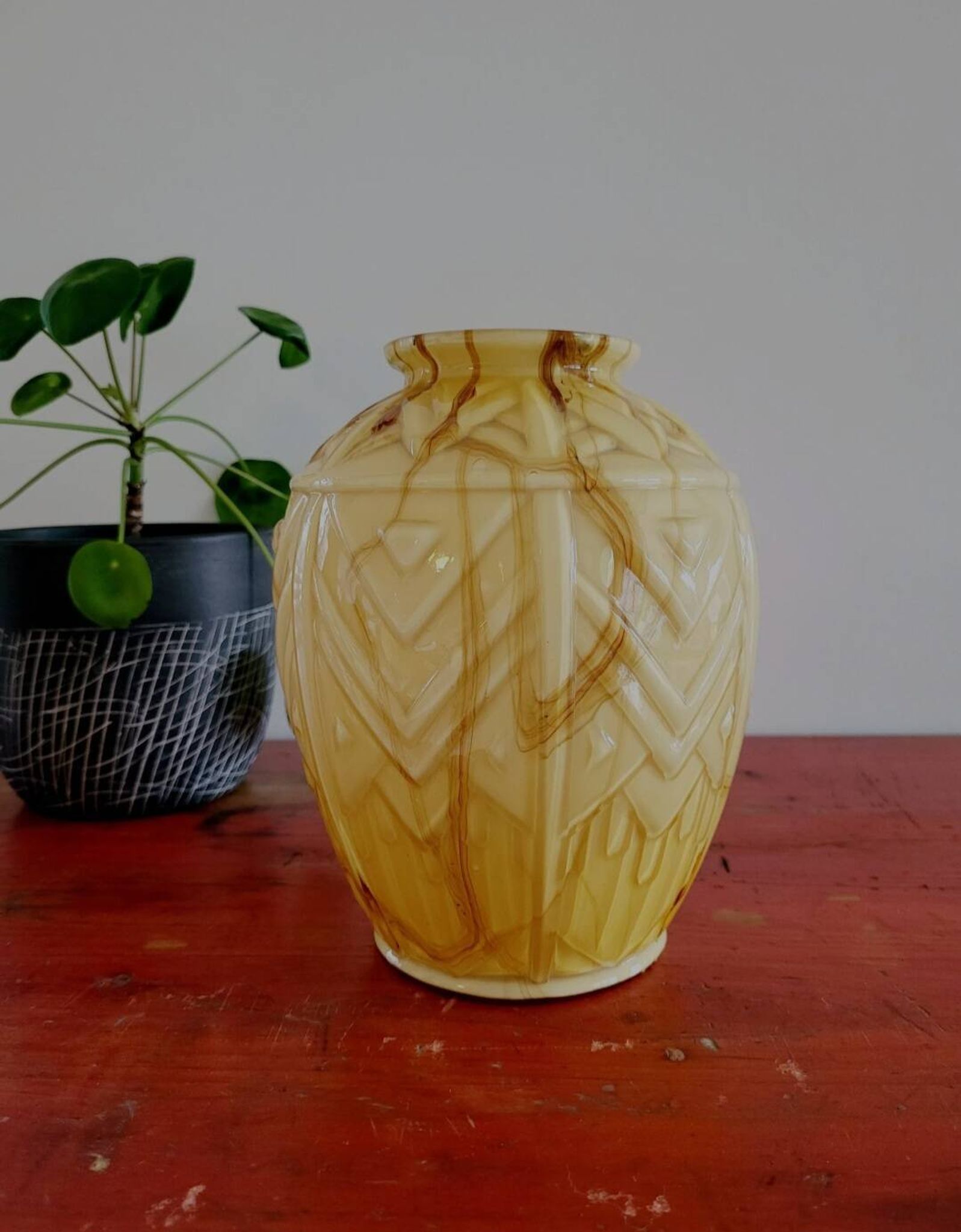 Vases en glaçure opaline Art déco Verreries de Scailmont Henri Heemskerk België