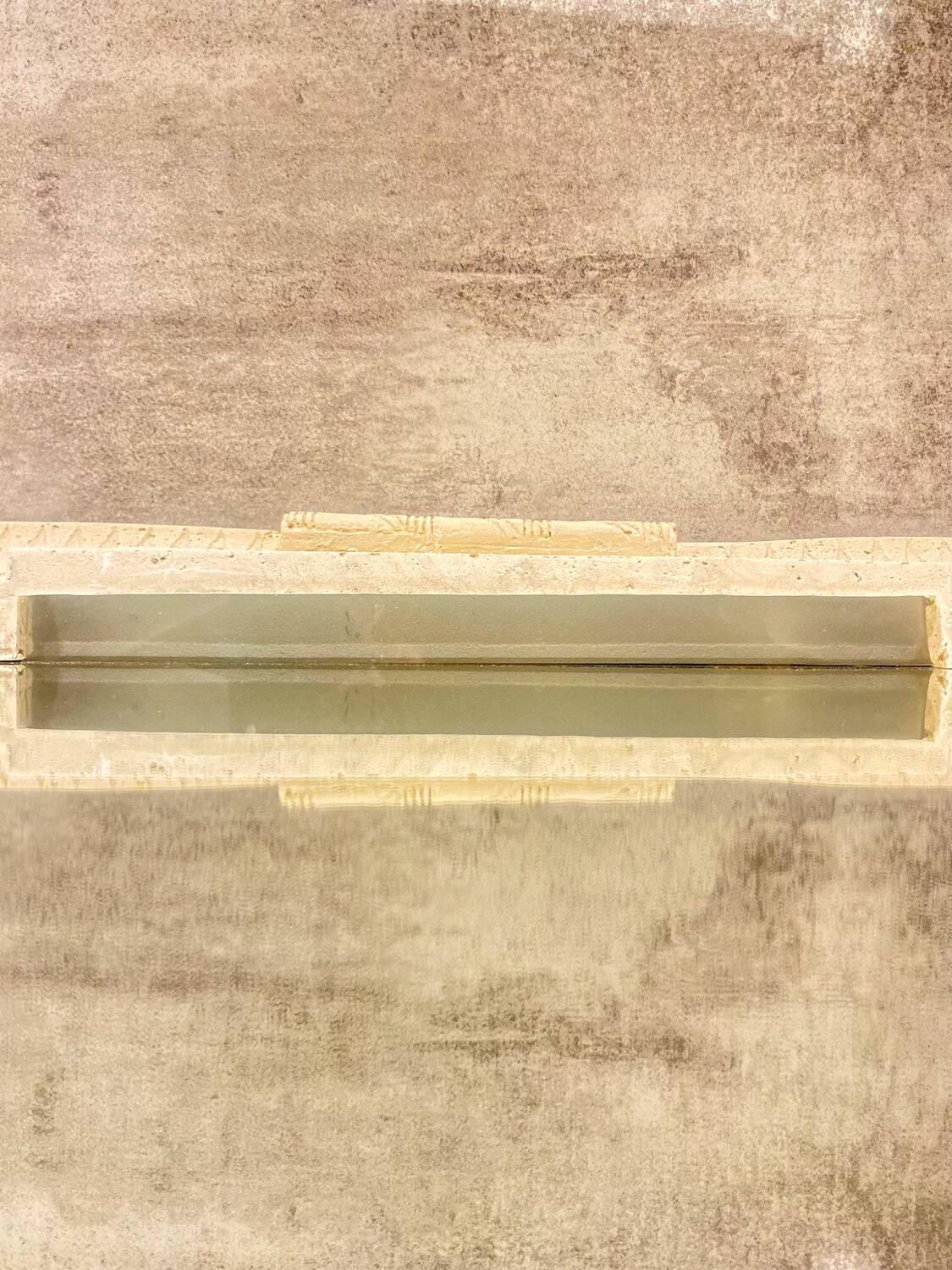 Egyptian style stone wall mirror with lighting