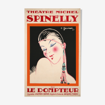 GESMAR - THE DOMPTEUR - SPINELLY 1925 AFFICHE