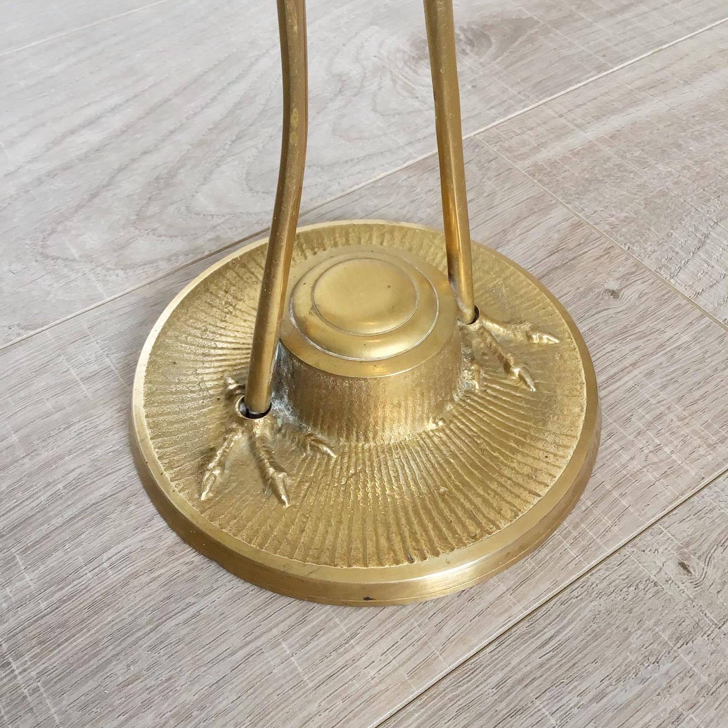 Vintage brass bird large heron model