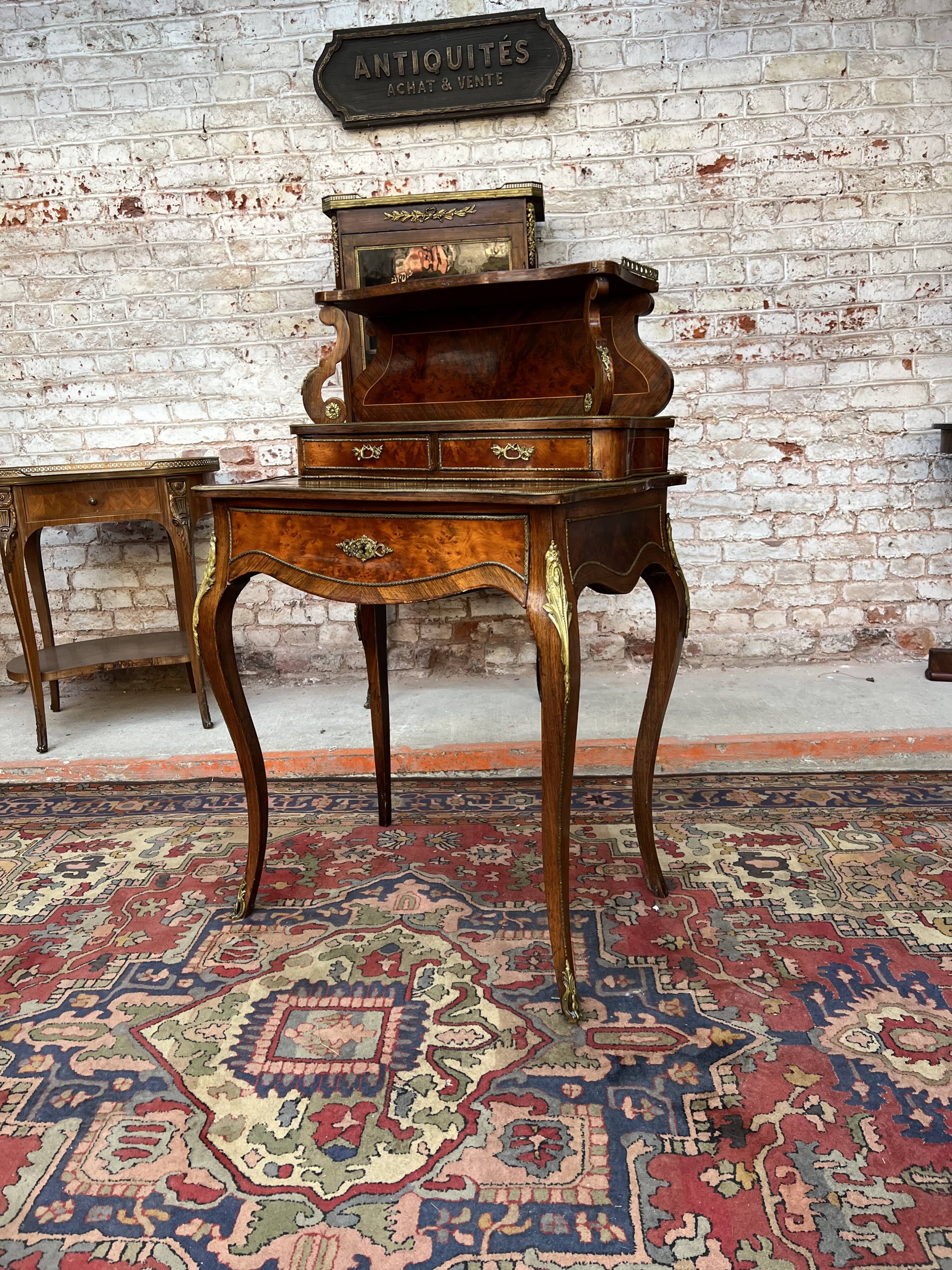 Lady Stepped Office Louis XV Style XIX Century