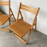 70s beech folding chairs