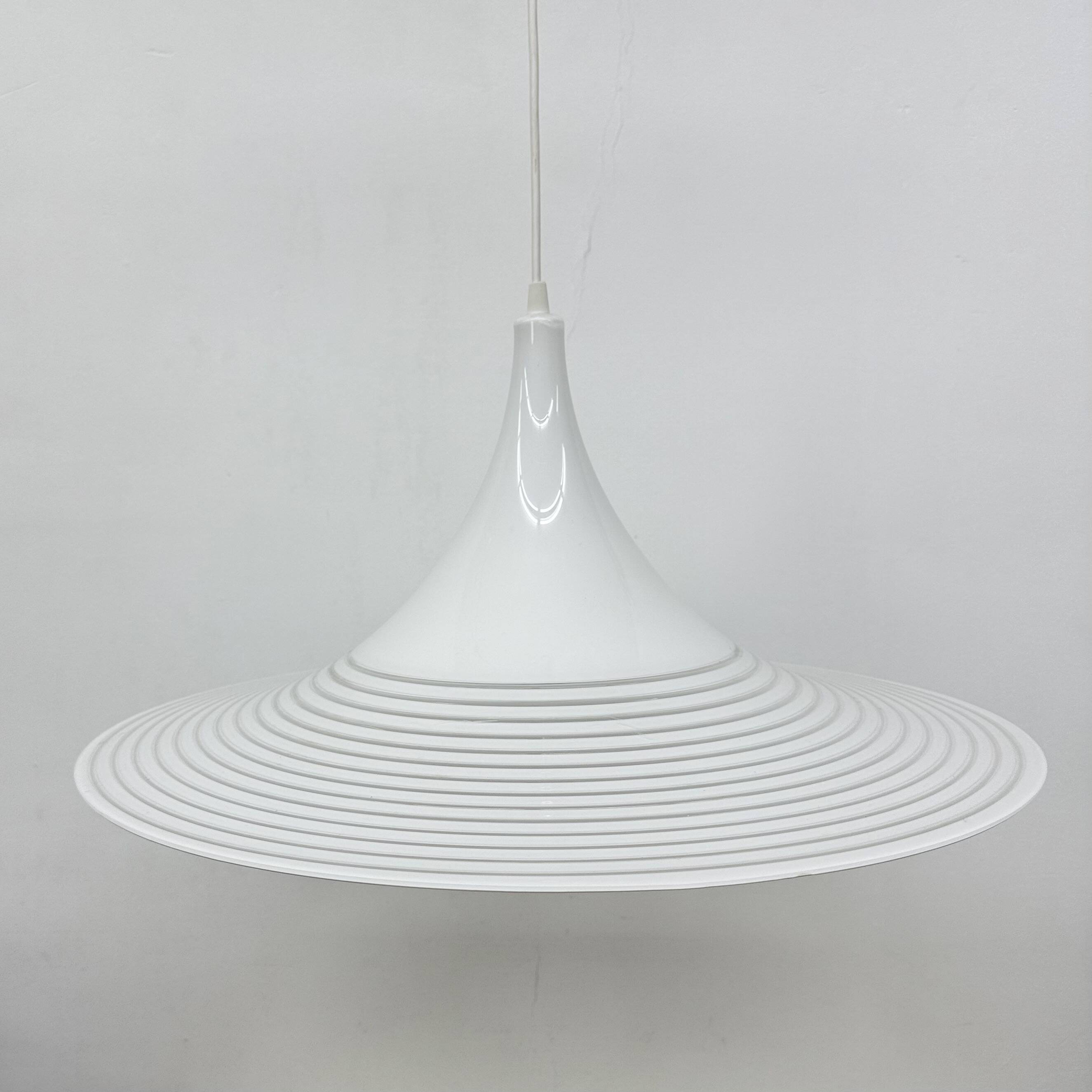 Vintage lucite hanging lamp By Meblo Guzzini, 1980’s