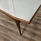1950s wooden dining table with mirrored top