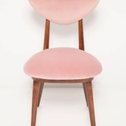 Mid-century light pink velvet heart-shaped chair, Europe, 1960s.