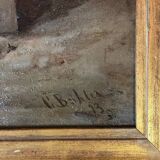 Maternity or Young Peasant Woman and Her Child, Signed C Bühler, Italy 19th C.