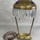 Large Jugendstil desk lamp with crystals