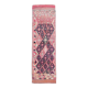 3x9 navy blue & pink turkish runner rug 79x272cm