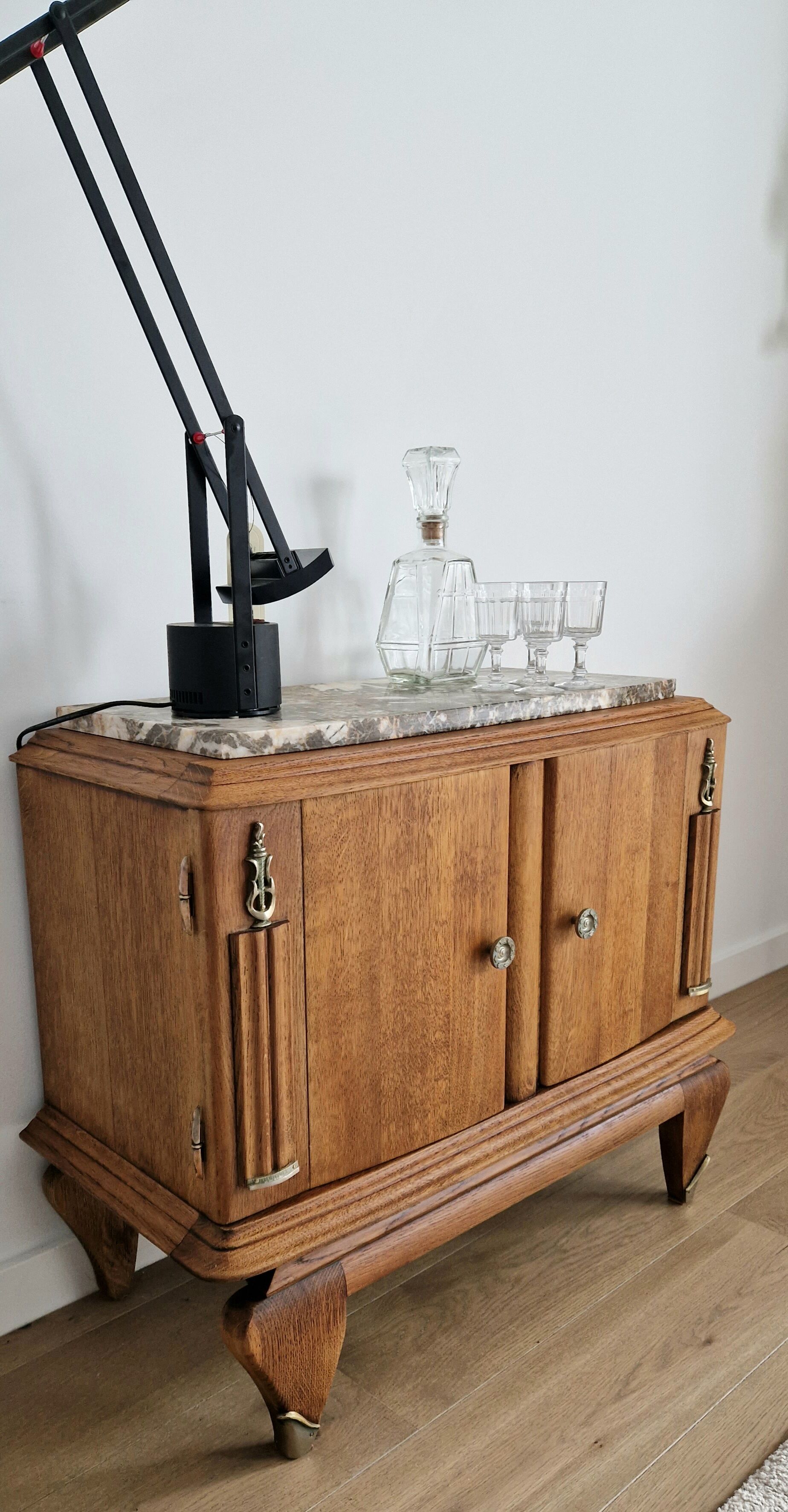 Oak bar furniture art deco style