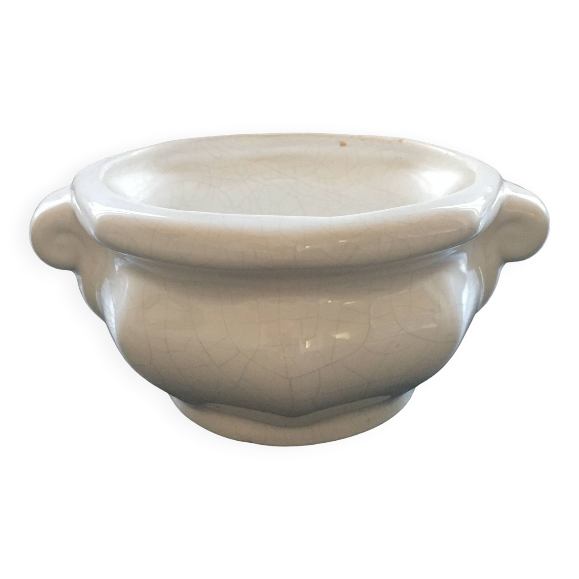 Cracked earthenware planter