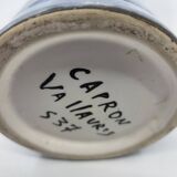 Roger Capron cornet vase in French ceramic Vallauris 1950