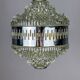 Kaiser Leuchten chandelier, frosted glass, Germany, 1960s