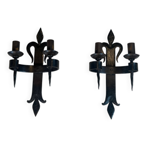 Importante paire d'appliques